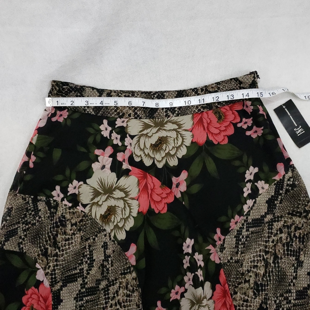 INC Skirt Size 4 Mixed Print Floral Midi - Picture 4 of 8